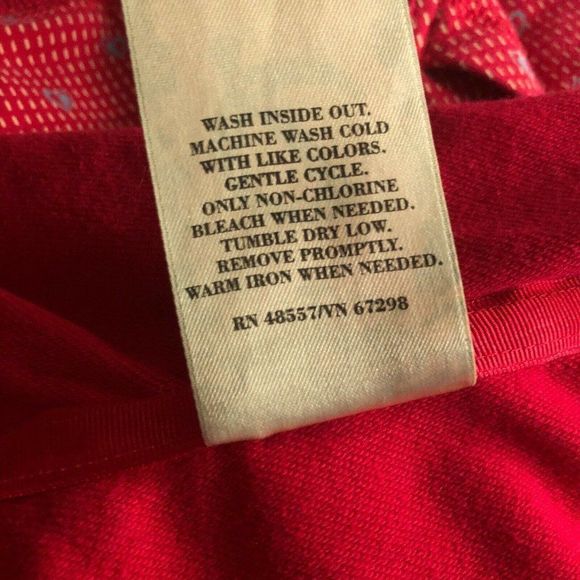 e Womens Sweater Small Red Full Zip Hoodie Hearts Print Drawstring Neck Pockets - Picture 12 of 12